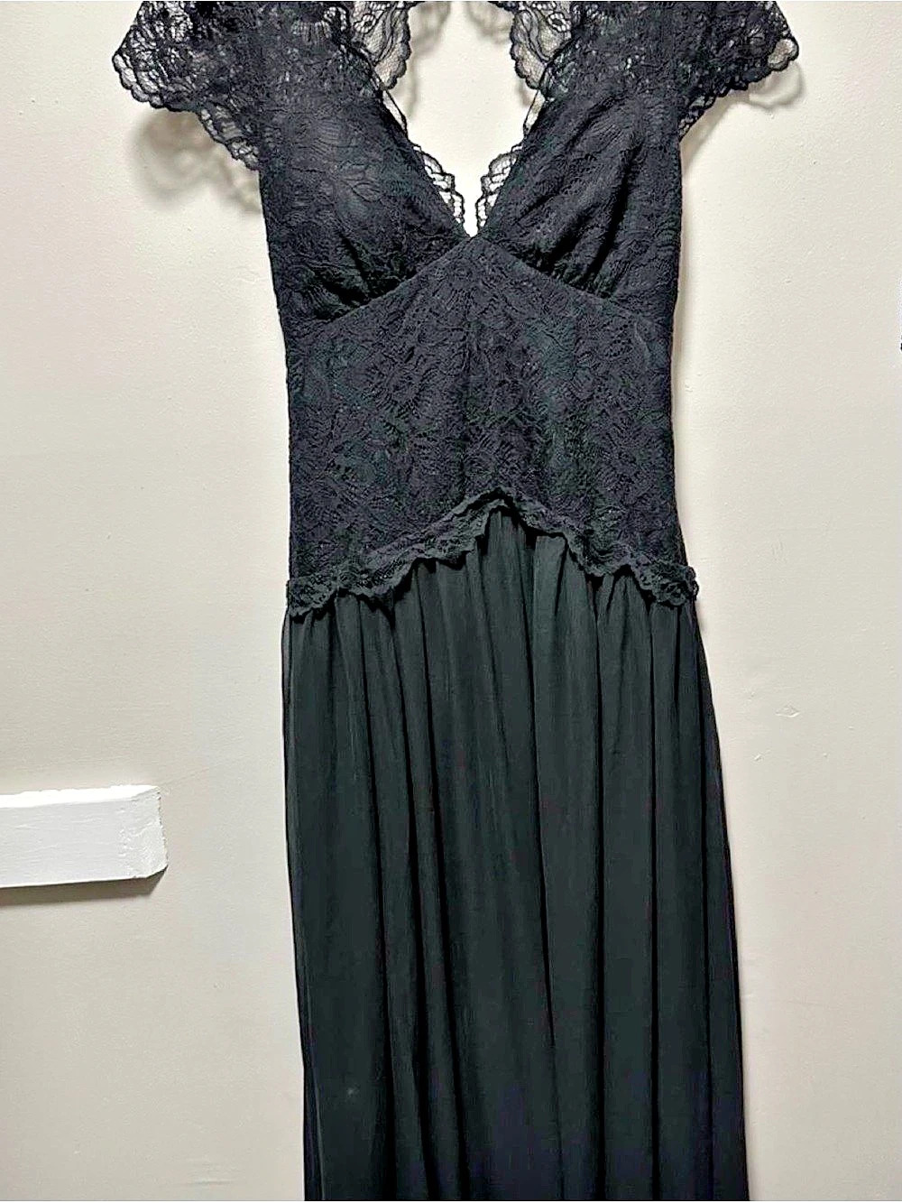 Abercrombie & Fitch Black Lace Maxi Dress NWT